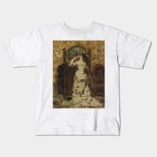 Preparing for the Soiree by Adolphe Monticelli Kids T-Shirt